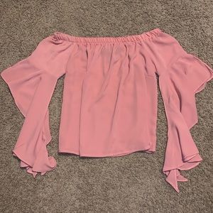 Off the shoulder ruffled sleeve top